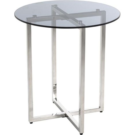 Table d'Appoint Design "Comada" 55cm Gris (1/3)