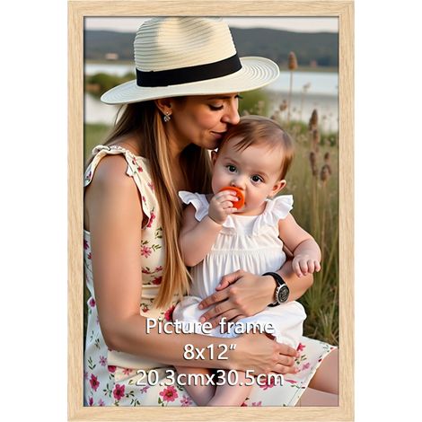 Cadre 20x30 cm Couleur du bois, Cadre Naturel pour Photos, Images et Souvenirs, Horizontal ou Vertical sur le Mur ou la Table (1/5)
