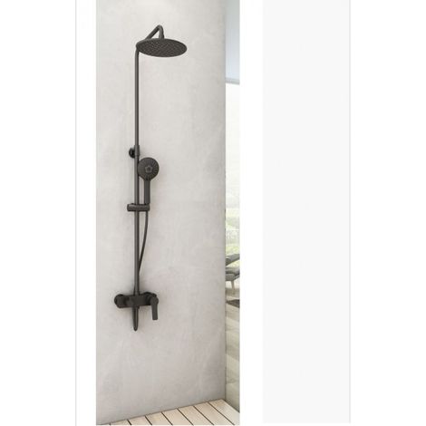 Colonne de douche ANDARE avec douchette-Chromé noir-21 ---Chromé noir (1/5)