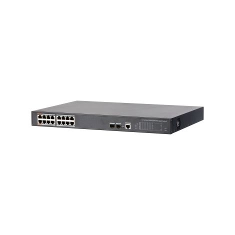 Dahua Technology PoE DH-PFS4218-16GT-240 switch gestito Gigabit Ethernet (10/100/1000) Power over Ethernet (PoE) Nero