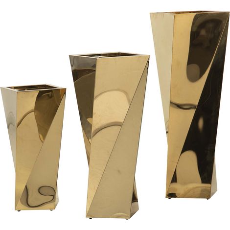 3er-Set Blumentöpfe 36x36x110 33x33x90 30x30x70 cm (1/5)