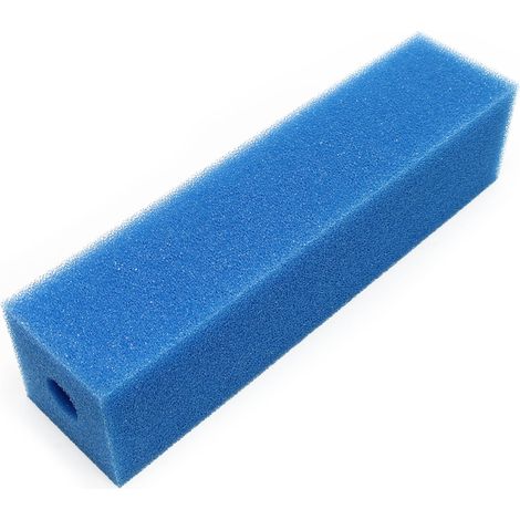 Cartuccia di schiuma 9.5 x 9.5 x 50 cm fine, blu, per sistemi di filtraggio esistente Schiuma filtrante (1/2)