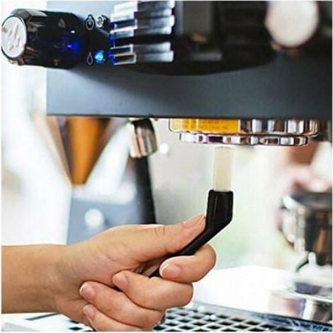 Lot de 3 accessoires pour machine à expresso - - Set 3 brosses - Noir - Poils en nylon - Manche long
