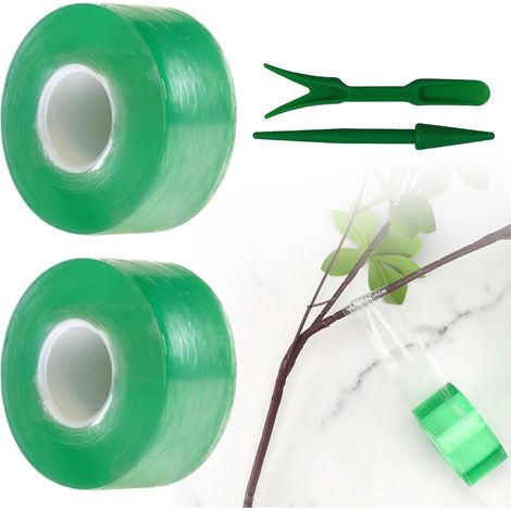 Greffage Ruban, Ruban Greffage Transparent, 2 RouleauxRuban de Pépinière, Rouleaux de Ruban Greffage Transparent, pour Greffage Pépinière Arbre Semis Fleurs, 2cm X 100m (1/5)