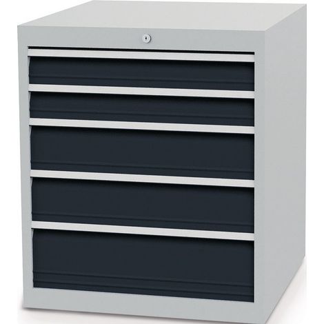 H819xl705xp736mm grigio chiaro/grigio antracite a 5 cassetti. extra