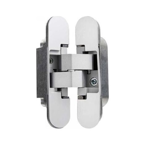 Lot de 2 Charnières invisibles pour portes  - Pour portes lourdes - Charge de 40 kg - Ouverture de 180º - Zamak