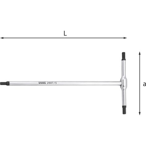 USAG CHIAVI A T CON MASCHIO ESAGONALE 280T D. 3mm U02800132