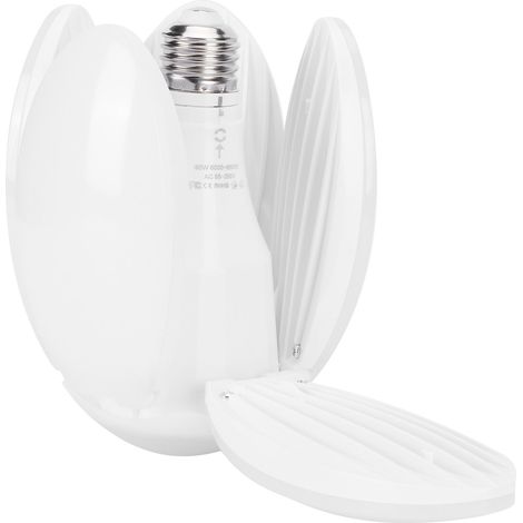 Lampe LED Garage 5 Feuilles 80W, Luminaire Plafond E26 pour Cave et Entrepôt, 85-265V