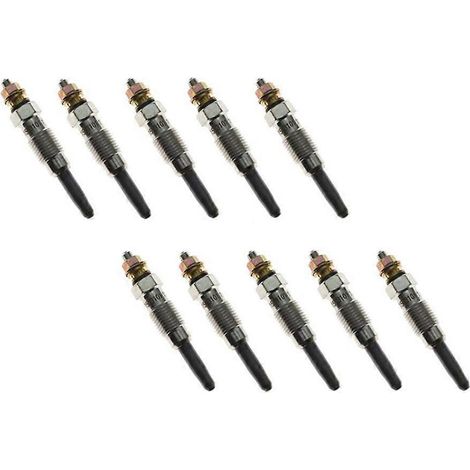 Lot de 10 bougies de préchauffage 6611593101 pour Ssangyong Istana Korando Rexton Musso Sports avec moteur diesel OM600 2.9L (1993-2005) (1/5)