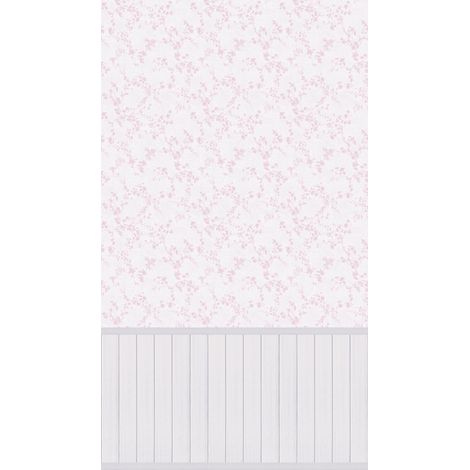 Papier peint intissé Fleuri Crème, Rose, Rose - 8,80 x 0,53 m (1/3)