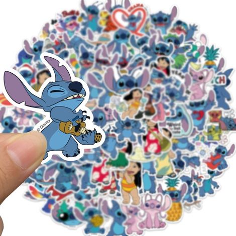 Autocollants imperméables Lilo et Stitch (dessin animé) à faire soi-même, motif graffiti, 100 pièces (1/4)
