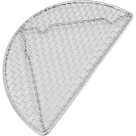 Grille de refroidissement pour la cuisson, en fil d'acier inoxydable, résistante aux hautes températures et compatible avec le four, idéale pour la friture et le grillage. Demi-cercle moyen de 18 cm. (1/4)