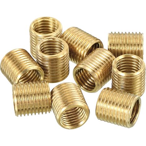 M10 à M8 Filetage Adaptateur Manche Réduction Écrou, 10 Paquet 10mm Fileté Creux Tube Adaptateur Laiton Coupleur Connecteur Tube Raccord (1/5)