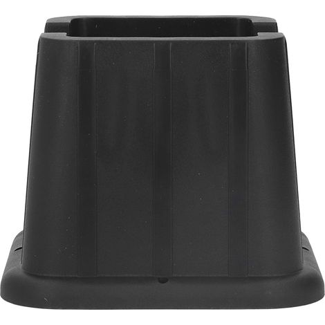Lot de 6 rehausseurs de meubles de 7,6 cm (3 po) en plastique noir multifonctions pour lit, bureau, canapé, chaise et machine à laver (1/5)