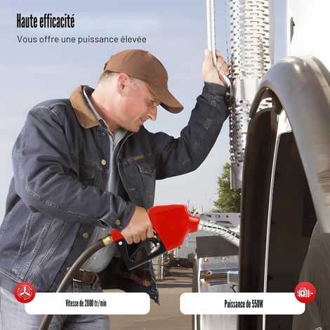 Pompe à Gasoil 230V, 550 W Pompe à diesel auto-amorçante, 60 L/min Pistolet de distribution Pompe Gasoil Electrique, Pompe à Huile Station-Service Pompe à Fioul Auto-Amorçante Pompe à Huile (1/5)