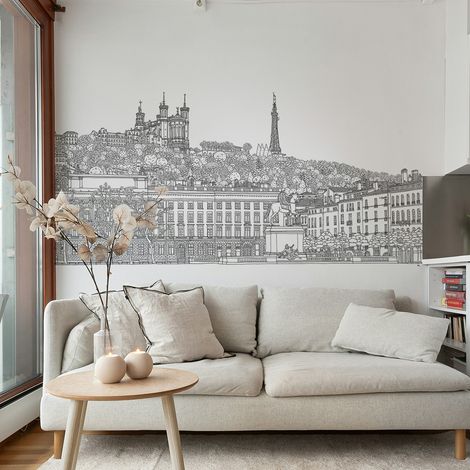 Papier peint panoramique Lyon Place Bellecour, 150 x 250cm (1/5)