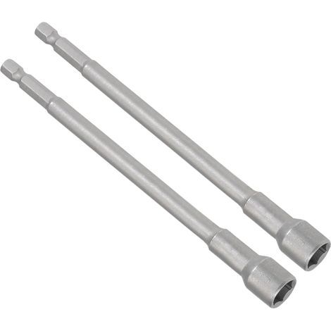 Embouts Magnétiques pour Écrous, Douille de 10 mm, Tige Hexagonale de 1/4", Clé à Douille Longue en Acier CR-V - (pour la Réparation de Pièces Automobiles), 2 Pièces (1/5)