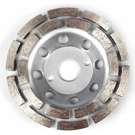 Disque diamant 125mm pour meuleuse – Double rangée – Pour béton. chape et pierre naturelle – Alésage 22.23mm – Enlèvement rapide des matériaux - PDX829 (1/4)