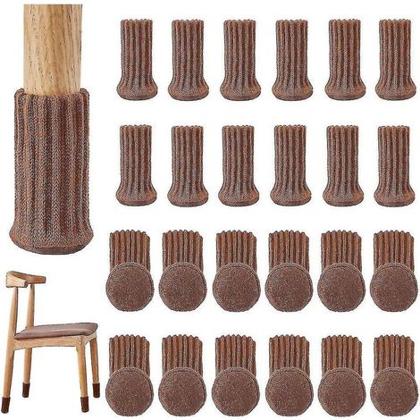 Packung mit 24 elastischen, rutschfesten und dehnbaren Hochstuhlsocken – Braun (1/4)