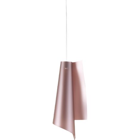 Lampadario a sospensione in Polilux VELA Rosa diametro 19 x h49 cm (1/2)