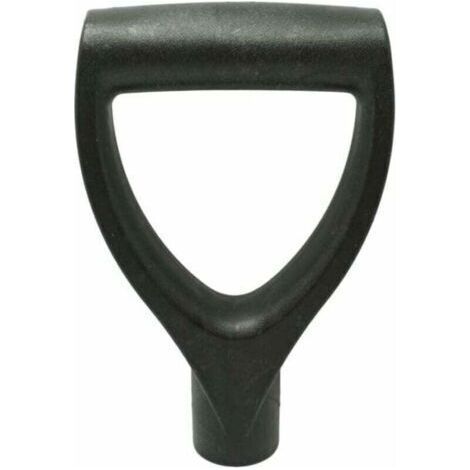 Spade Handle Garden Fork D Shape Shovel Handle Plastic Handle for Digging and Raking Tools Black (1/4)