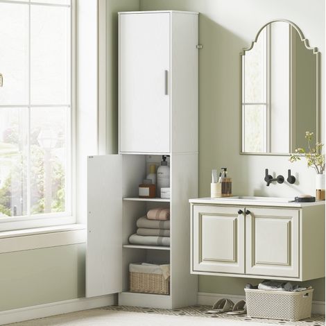 mueble baño alto estrecho con estantes 180 cm OKMYHOME (1/5)