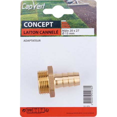Verbinder cap-vert male connector fitting 15 mm Gewinde 20x27