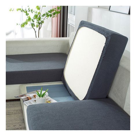 Housse De Coussin De Canapé De Siège Extensible D'angle Housse De Protection Pour Meubles Couvre Pour Canapé Antipoussière Gris Foncé, 2 Seats - X (95-135cm)
