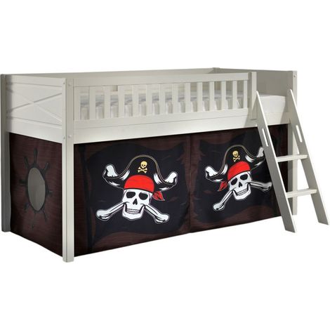 Lit Enfant Tente "Scott Caribian Pirates" 90x200cm Blanc (1/5)