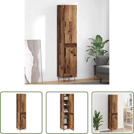 Altholz Hochschrank - Highboard Altholz 34,5 x 34 x 90 cm Holzwerkstoff (1/5)