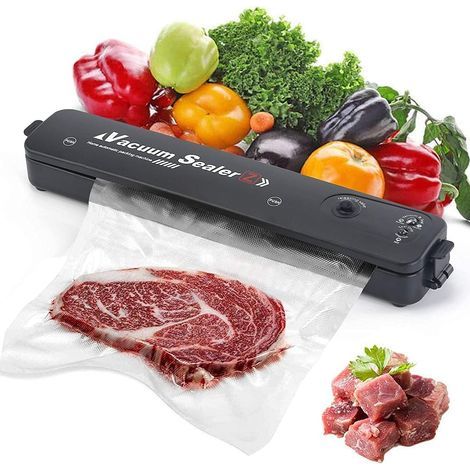 Machine à sceller sous vide, machine à sceller sous vide professionnelle 2 en 1, scellant sous vide portable automatique, machine à sceller sous vide Foodsaver avec 10 sacs (noir) (1/5)