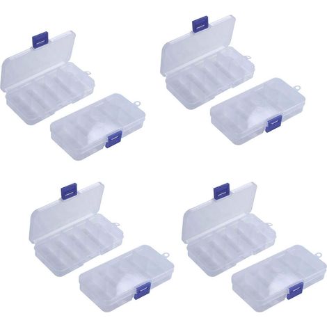 8 pièces 10-Slot portable plastique Resistors électronique Component boîtier boîtier (1/5)