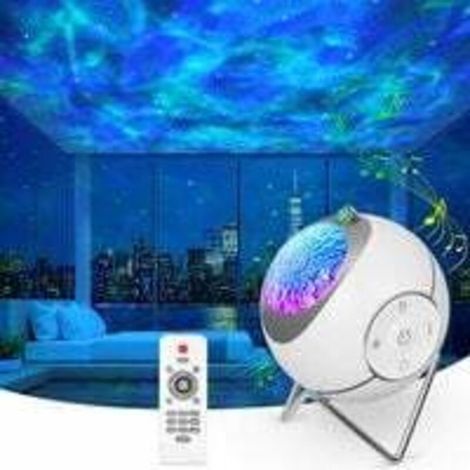 Sternenhimmel-Projektor, Galaxie-Projektor, LED-Planetarium-Projektorlampe, Galaxie-Projektor für Kinder mit 360-Grad-Drehung/Fernbedienung für Babys, Kinder und Erwachsene, White (1/2)