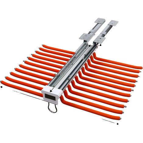 Organisateur de pantalons, 22 tiges, aluminium et acier durables, Orange Blanc (1/2)