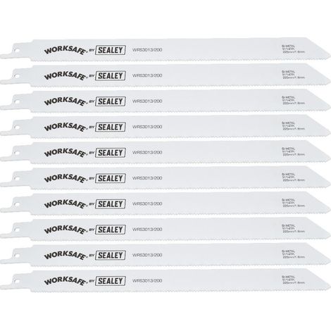 Reciprocating Saw Blade 225mm Length 14tpi Bi Metal Pack of 10 (1/2)
