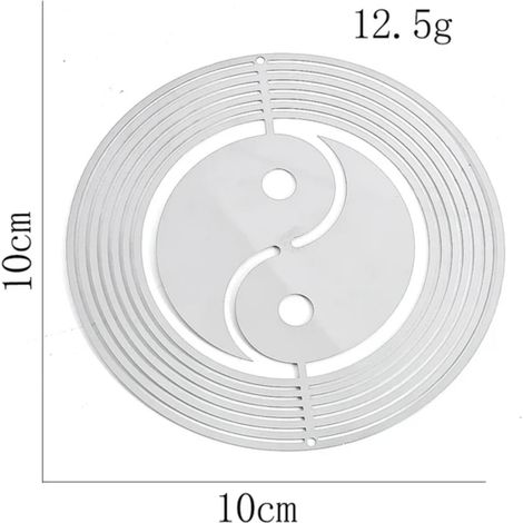Wind Spinner - Stainless Steel - Mirrored Surface - 3D Rotating - Outdoor Hanging Garden Decor - 1 Piece (1/5)