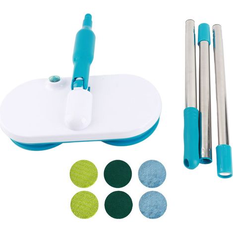 Ortviai Balai Électrique Sans Fil Rechargeable Auto-Propulsé pour Sol Dur – 6 Chiffons Inclus
