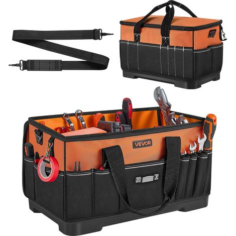 Sac à Outils 485 mm, Sac de Rangement d'Outils à 33 Poches, Portable et Grande Capacité, pour Bricolage, Atelier et Chantier, avec Base Résistante à l'Eau, Fermeture Éclair, Bandoulière Réglable (1/5)