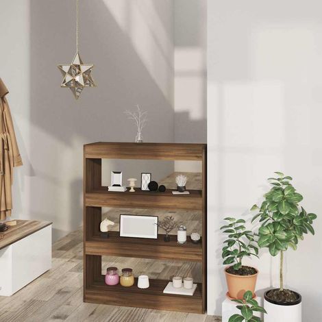 vidaXL Book Cabinet/Room Divider Brown Oak 80x30x103cm Engineered wood (1/5)