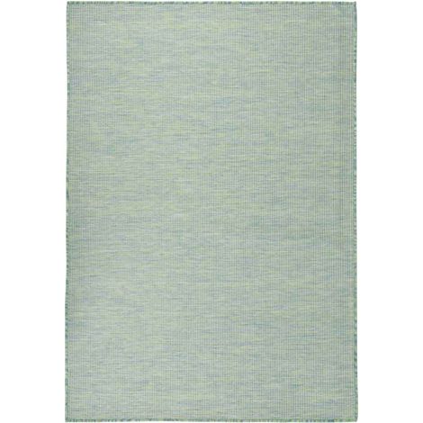 Tapis extérieur Tapis à tissage plat  Tapis de salon 160x230 cm Turquoise 80227 (1/5)
