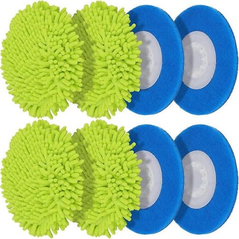 Tampons éponge magiques et tampons chenilles en microfibre pour nettoyeur vapeur rotatif Shark séries S7001 et S7020 (1/5)