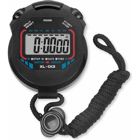Chronomètre Numérique à Main Sport Multifonctions Course Montre XL-013 Noir Alarme Sport Précision Écran LCD (1/5)