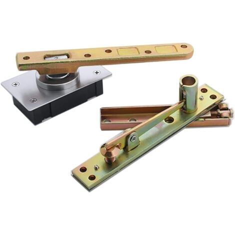 1 jeu (A)Charnières robustes pour porte rotative charge 150kg Charnières pivotantes dissimulées Acier inoxydable 360° Broche arbre de porte porte en bois Porte secrète Ajustable Charnière à pivot (1/5)