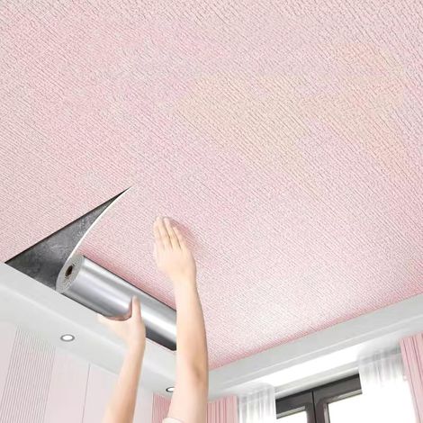 Panneaux de Plafond Autocollants Décoratifs 50 cm x 5 m - Revêtement Imperméable Anti-Humidité pour Salle de Séjour