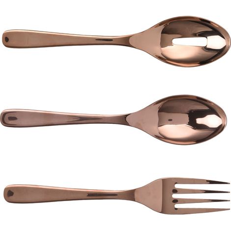 Ensemble de couverts en acier inoxydable comprenant une fourchette, une louche et une cuillère à trous. Service de table raffiné pour la maison et l'hôtel. (1/5)