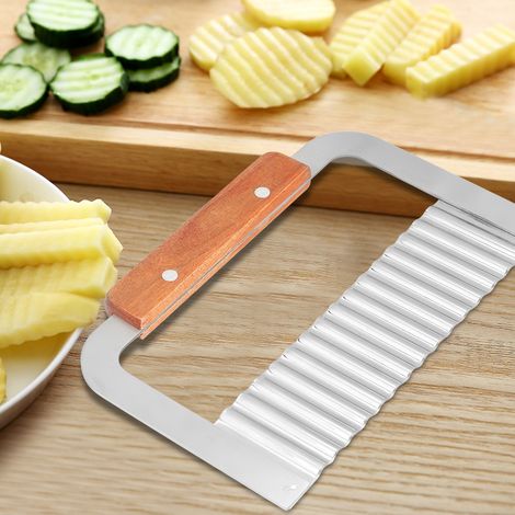 Couteau de cuisine multifonction en acier inoxydable avec manche ondulé pour frites (1/5)