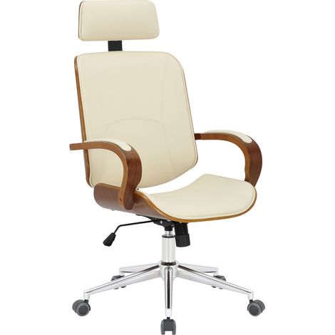 Bürostuhl Dayton walnuss/creme (1/5)
