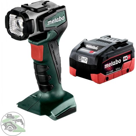 Metabo Akku LED Lampe Handlampe ULA 14,4-18 mit Akku 18V 5,5 Ah LiHD