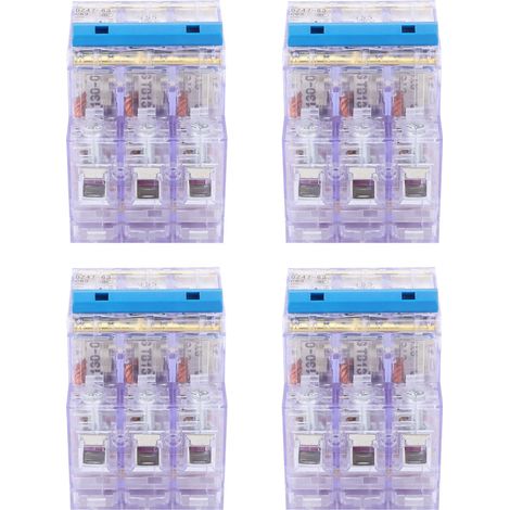Lot de 4 disjoncteurs miniatures domestiques DZ47‑63 tripolaires 6‑63A avec protection transparente contre les surcharges (1/5)