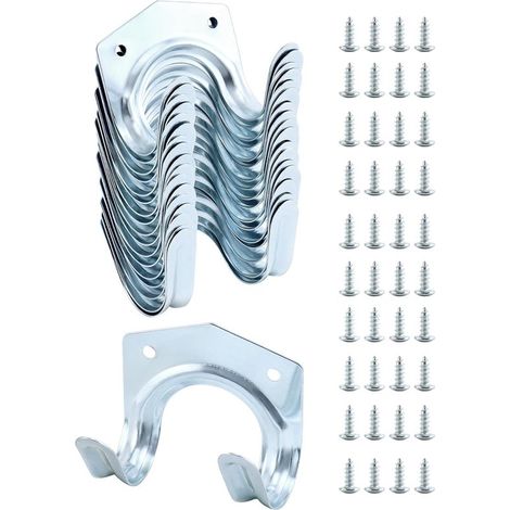 Confezione da 20 ganci resistenti per elettrodomestici: 10 ganci doppi e 10 ganci singoli per garage, giardino, capanno e officina. (1/5)